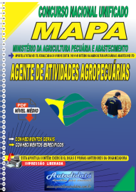 Apostila Impressa Concurso Pblico do MAPA - 2020 Auditor Fiscal Federal Agropecurio - Agente de Atividades Agropecurias
