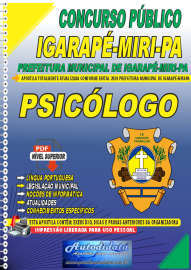 Apostila Digital Concurso Igarap-Miri - PA 2024 Psiclogo