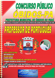 Apostila Digital Concurso Prefeitura de bidos - PA 2023 Professor de Portugus