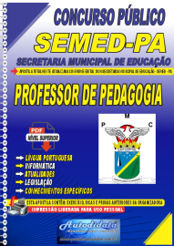 Apostila Digital Concurso Prefeitura de Castanhal - PA SEMED - PA 2024 Professor de Pedagogia