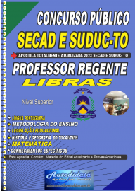 Apostila impressa concurso da SEDUC-TO 2023 - Professor Regente LÍNGUA BRASILEIRA DE SINAIS – LIBRAS 