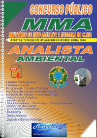 Apostila impressa Concurso do Ministério do Meio Ambiente MMA 2023 - Analista Ambiental