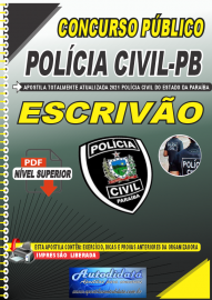 Apostila Digital Polícia Civil-PB 2021 Escrivão