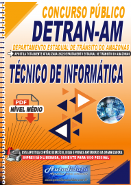 Apostila Digital Concurso Detran - AM 2022 Tcnico de Informtica