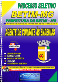 Apostila Digital Processo Seletivo Prefeitura de Betim - MG 2024 Agente de Combate s Endemias