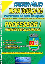 Apostila Impressa Concurso Nova Iguau - RJ 2024 Professor l Itinerante Educao Especial 
