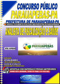 Apostila impressa concurso da Prefeitura de Parauapebas 2023 - ANALISTA DE FISCALIZAÇÃO DE SAÚDE