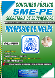 Apostilas Impressa Concurso SME -PE 2023 Professor de Inglês