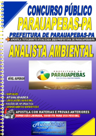 Apostila impressa concurso da Prefeitura de Parauapebas 2023 - ANALISTA AMBIENTAL