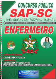 Apostila Impressa Concurso Secretaria de Estado da Administração Prisional e Socioeducativa - SAP-SC 2022 Enfermeiro