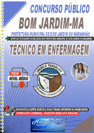 Apostila Digital Concurso Bom Jardim-MA 2022 Técnico em Enfermagem