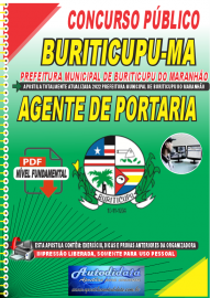 Apostila Digital Concurso Prefeitura de Buriticupu - MA 2022 Agente de Portaria