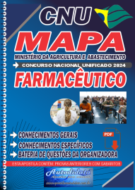 Apostila impressa Concurso Nacional Unificado MAPA 2024 - Farmacêutico