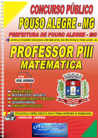 Apostila Digital Concurso Pouso Alegre - MG 2024 Professor Plll de Matemtica