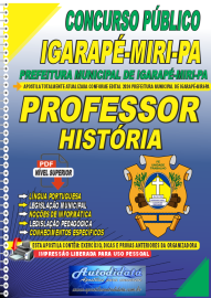 Apostila Digital Concurso Igarap-Miri - PA 2024 Professor de Histria