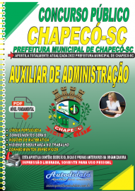 Apostila Digital Concurso Prefeitura de Chapec - SC 2022 Auxiliar de Administrao