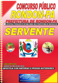 Apostila Impressa Concurso Prefeitura de Rondon - PA 2022 Servente