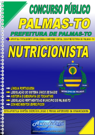 Apostila Impressa Concurso Prefeitura de Palmas - TO 2024 Nutricionista