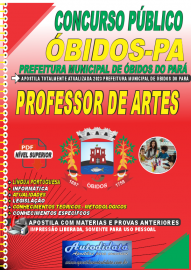 Apostila Digital Concurso Prefeitura de bidos - PA 2023 Professor de Artes