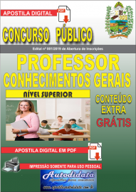 Apostila Digital Concurso Prefeitura Municipal de Tucum - PA 2019 Professor Conhecimentos Gerais