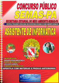 Apostila Impressa Concurso SEMAS-PA 2023 Assistente de Informtica
