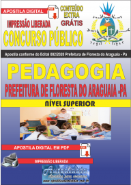 Apostila Digital Concurso Pblico Prefeitura de Floresta do Araguaia - Pa 2020 rea Pedagogia