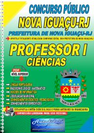 Apostila Digital Concurso Nova Iguau - RJ 2024 Professor de Cincias l
