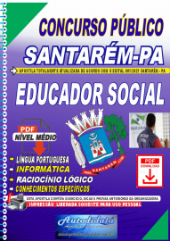 Apostila digital concurso de SANTARM-PA 2021 - EDUCADOR SOCIAL