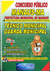 Apostila Digital Concurso Prefeitura de Manaus - MA 2024 Tcnico Municipal e Guarda Municipal
