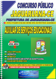 Apostila Digital Concurso Prefeitura de Jaguaruana - CE 2024 Auxiliar de Serviços de Educacionais