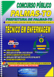 Apostila Digital Concurso Prefeitura de Palmas - TO 2024 Técnico em Enfermagem