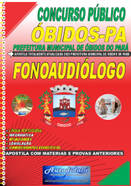 Apostila Impressa Concurso Prefeitura de bidos - PA 2023 Fonoaudilogo