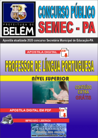 Apostila Digital Concurso Público SEMEC - PA 2020 Professor de Língua Portuguesa