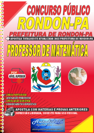 Apostila Digital Concurso Prefeitura de Rondon - PA 2022 Professor de Matemática