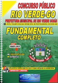 Apostila Digital Concurso Prefeitura Rio Verde - GO 2024 Fundamental Completo