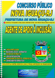 Apostila Impressa Concurso Nova Iguau - RJ 2024 Agente de Apoio  Incluso