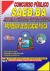 Apostila Digital Concurso Secretaria de Administrao - Saeb - BA 2022 Professor de Educao Fsica
