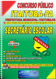 Apostila Digital Concurso Prefeitura de Itaituba - PA 2024 Secretrio Escolar