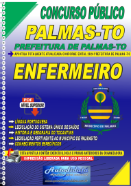 Apostila Digital Concurso Prefeitura de Palmas - TO 2024 Enfermeiro