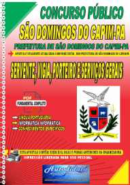 Apostila Digital Concurso Prefeitura de So Domingos do Capim - PA 2024 Servente, Vigia, Porteiro e Servios Gerais
