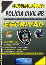 Apostila Impressa Polícia Civil-PB 2021 Escrivão