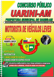 Apostila Digital Prefeitura de Uarini - AM 2022 Motorista de Veculos Leves