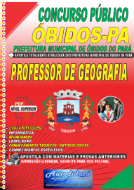 Apostila Digital Concurso Prefeitura de bidos - PA 2023 Professor de Geografia