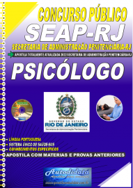 Apostila Impressa Concurso SEAP-RJ 2022 Psiclogo