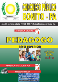 Apostila Digital Concurso Pblico Prefeitura de Bonito - PA 2020 Pedagogo