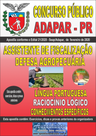 Apostila Impressa Concurso Público Adapar - PR 2020 Assistente de Fiscalização de Defesa Agropecuária