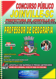 Apostila Digital Concurso Prefeitura de Joinville - SC 2022 Professor de Geografia