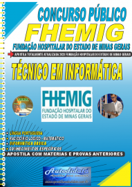 Apostila Impressa Concurso FHEMIG 2023 Técnico em Informática