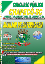 Apostila Digital Concurso Prefeitura de Chapec - SC 2022 Auxiliar de Enfermagem