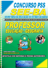 Apostila Impressa Concurso SEE-BA 2023 Professor de Geografia
